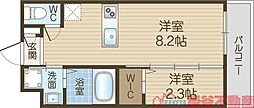 リアコート千里丘ISOUTH 1LDKの間取図画像