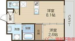 リアコート千里丘ISOUTH 1LDKの間取図画像