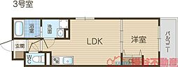 茨木市下穂積2丁目アパート 1LDKの間取図画像