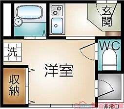アーバンプラザ ワンルームの間取図画像