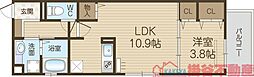 レストバル上泉 1LDKの間取図画像