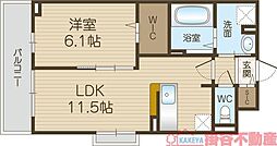 マストリア 1LDKの間取図画像