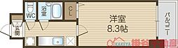 シェル・クレール 1Kの間取図画像