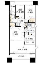 ガーデンフラッグシティ 3LDKの間取図画像