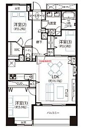 ライオンズプラザ西大島駅前 3LDKの間取図画像