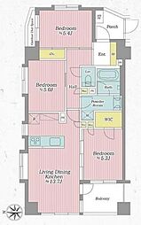 ライオンズシティ浅草 3LDKの間取図画像
