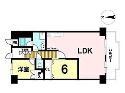 エスポア桑名 2LDKの間取図画像