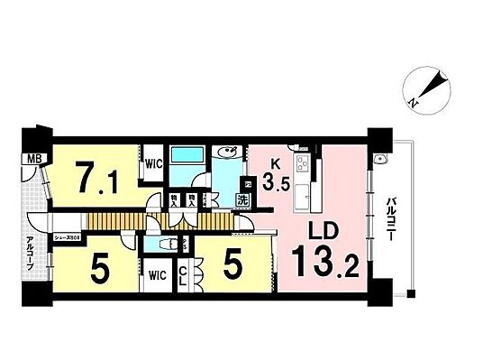 間取り ローレルスクエア四日市富田 5階/-