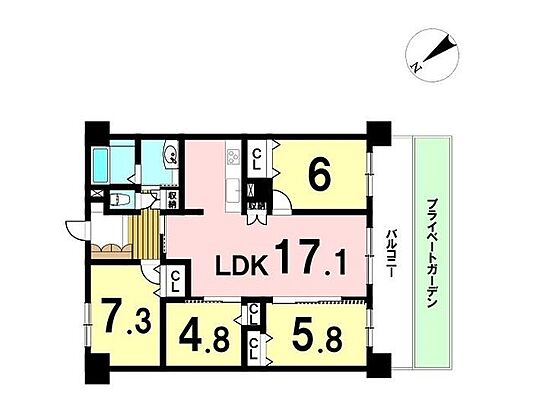 間取り グランドメゾン中央公園 1階/-
