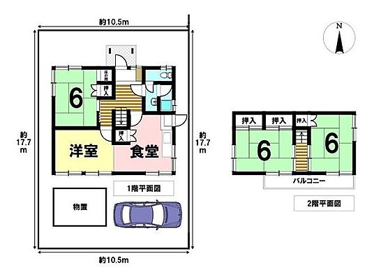 間取り 桑名市長島町出口字宮東 中古一戸建て