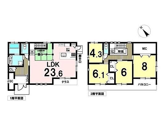 間取り 桑名市多度町小山台1丁目　中古一戸建て