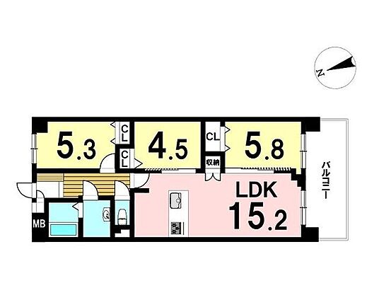 間取り 藤和シティコープ桑名駅前 5階/-