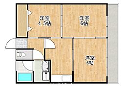 シャンポール国分 3Kの間取図画像