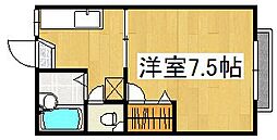 グリーンハイツ 1Kの間取図画像
