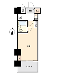 ライオンズマンション岡山医大東第2 ワンルームの間取図画像
