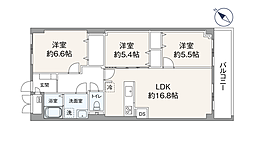 日商岩井今泉マンション 3LDKの間取図画像
