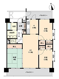 有明館 3LDKの間取図画像