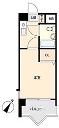メゾン・ド・コンフォート 1Kの間取図画像