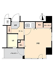 ダイアパレス中央町 ワンルームの間取図画像