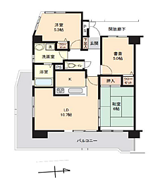 ネオハイツ西中央 2SLDKの間取図画像