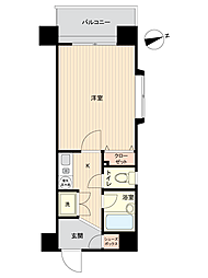 ダイナコート久留米本町 1Kの間取図画像