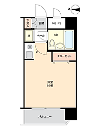 ライオンズマンション上杉二丁目 ワンルームの間取図画像