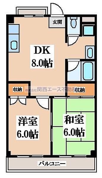 TSUJIHANAビルディング ｜大阪府東大阪市川俣3丁目(賃貸マンション2LDK・5階・47.00㎡)の写真 その2