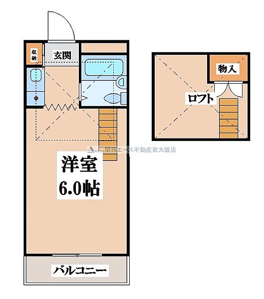 大阪府東大阪市本庄2丁目(賃貸マンション1K・2階・16.00㎡)の写真 その4