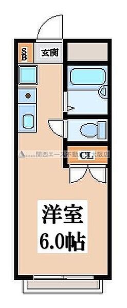 エステートピアナカタＢ棟 ｜大阪府東大阪市長瀬町2丁目(賃貸アパート1R・1階・19.80㎡)の写真 その2