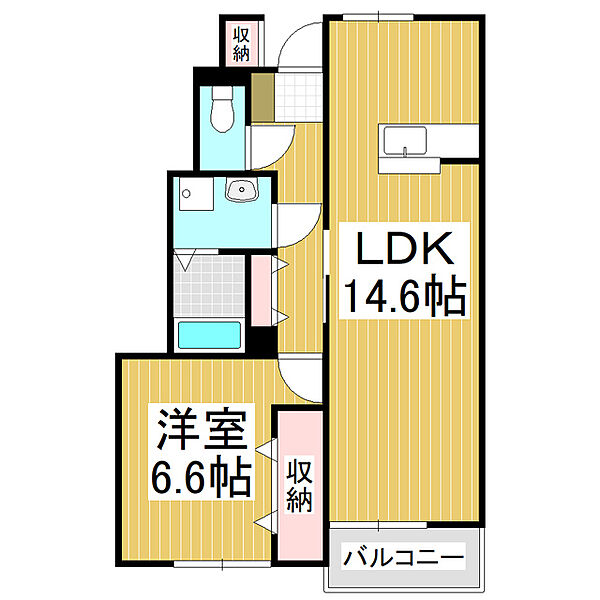 長野県諏訪市大字四賀(賃貸アパート1LDK・1階・50.07㎡)の写真 その2