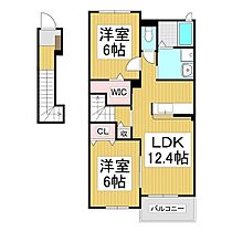 カーサ　フィオーレ　A  ｜ 長野県茅野市宮川（賃貸アパート2LDK・2階・58.75㎡） その2