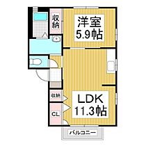 フォーレス　牧  ｜ 長野県茅野市中大塩（賃貸アパート1LDK・2階・42.48㎡） その2