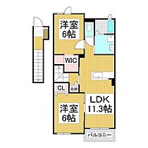 ベル・フィオーレ  ｜ 長野県岡谷市長地御所2丁目（賃貸アパート2LDK・2階・58.21㎡） その2