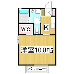 Palace O-Beｌｌ’ｓ　A棟 1階1Kの間取り