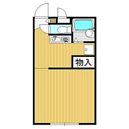 レオパレスシェソワ 1階1Kの間取り