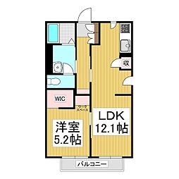 エスポワール21 1LDKの間取図画像