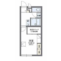 レオパレス上赤砂 1Kの間取図画像