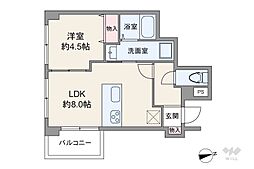 麻布プレイス 1LDKの間取図画像