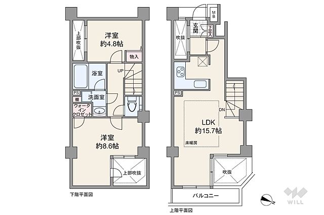 間取り オープンレジデンス白金台B棟 1階/-