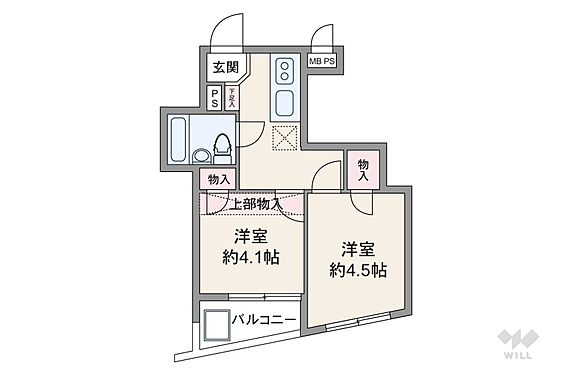 間取りは専有面...