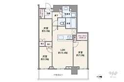 ザ・パークハウス晴海タワーズクロノレジデンス 3LDKの間取図画像