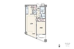 ラマーレ白金 1LDKの間取り