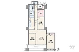 コスモ東京ベイタワー 3LDKの間取図画像