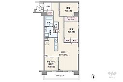 ミサワホームズ東大井 2SLDKの間取図画像
