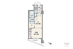 ルシェール赤坂 1DKの間取図画像