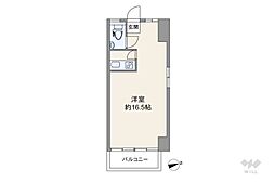 秀和六本木レジデンス 1Kの間取図画像