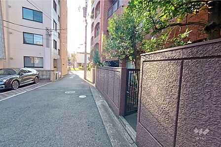 敷地南側の前面道路(東側から)