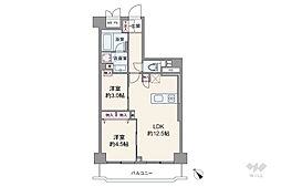 ライオンズマンション武蔵小山 2LDKの間取図画像
