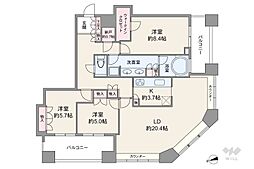 芝浦アイランドケープタワー 3LDKの間取図画像
