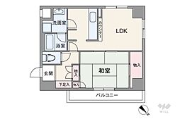 スターパレス北品川 1LDKの間取図画像